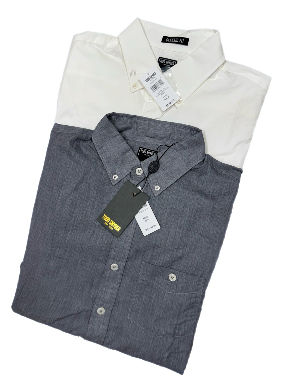 NEW LOT OF 2 Todd Snyder Favorite Shirt Mens M 100% Cotton Button Down $148